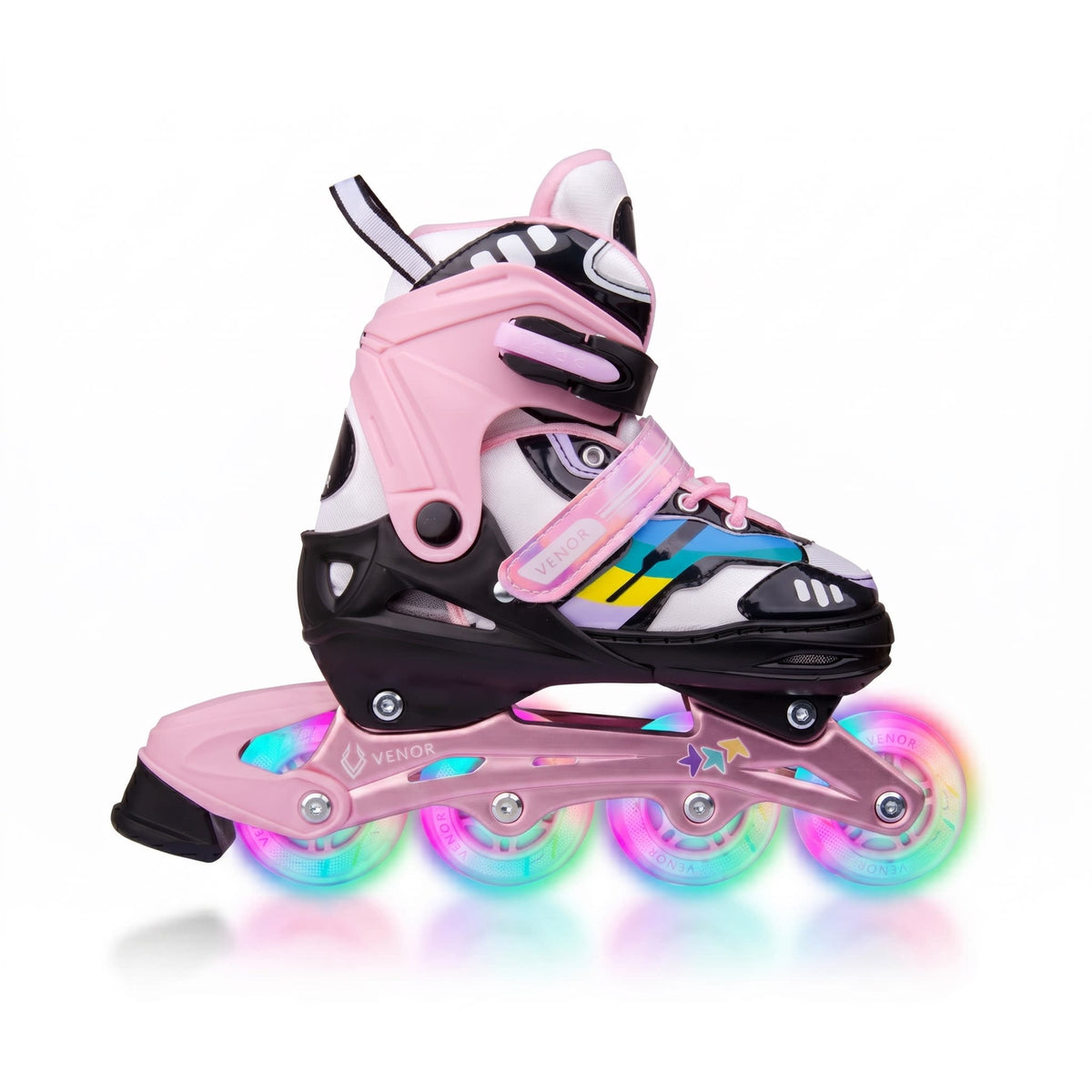 VENOR Ignite LED Inliners - Black/Pink-ScootWorld.dk