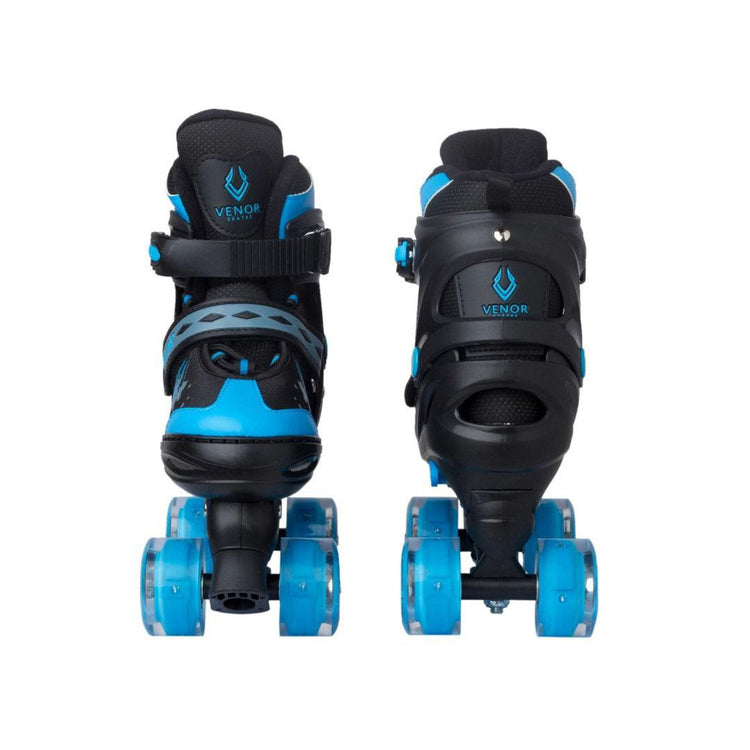 VENOR Ignite LED Side-By-Side Rulleskøjter - Black/Blue-ScootWorld.dk