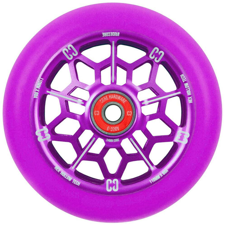 CORE Hex Hollow Hjul Til Løbehjul - Lilla-ScootWorld.dk